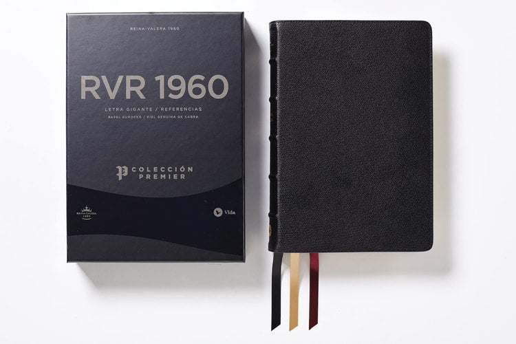 RVR 1960 Biblia Letra Gigante Colección Premier: Negro| Interior a dos colores con referencias