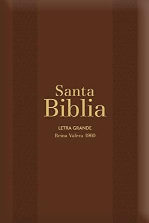 Biblia RVR 1960 Letra Grande / Tamaño Manual / Marrón / Cierre / Índice