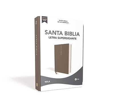 NBLA Santa Biblia: Letra Supergigante| Tapa Dura/Tela Gris| Edición Letra Roja