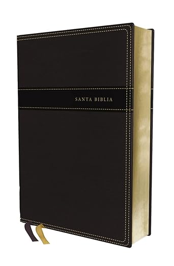 NVI Santa Biblia Texto revisado 2022: Ultrafina| Letra Gigante| Leathersoft| Negro