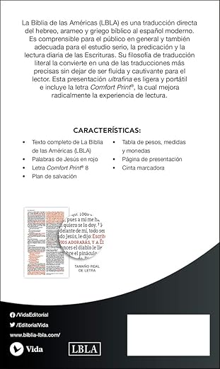 LBLA, Santa Biblia, Ultrafina, Leathersoft, Lavanda