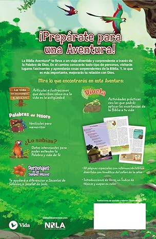 NBLA, Biblia Aventura: Interior a color. Leathersoft. Azul. con Cierre