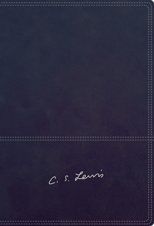 RVR Biblia Reflexiones de C. S. Lewis: Interior a dos colores. Leathersoft. Azul marino. con Índice. Comfort Print