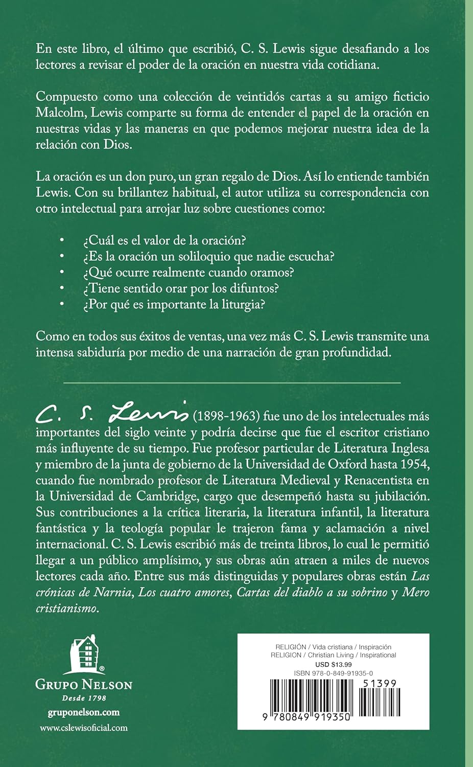 Si Dios no escuchase: Cartas a Malcolm acerca de la oración