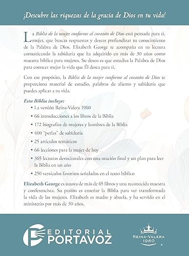 Biblia de la mujer conforme al corazón de Dios - Edición Petalos |RVR1960
