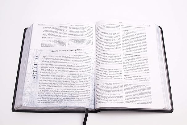 Biblia de Estudio Apologetica RVR 1960| Negro| Imitación piel