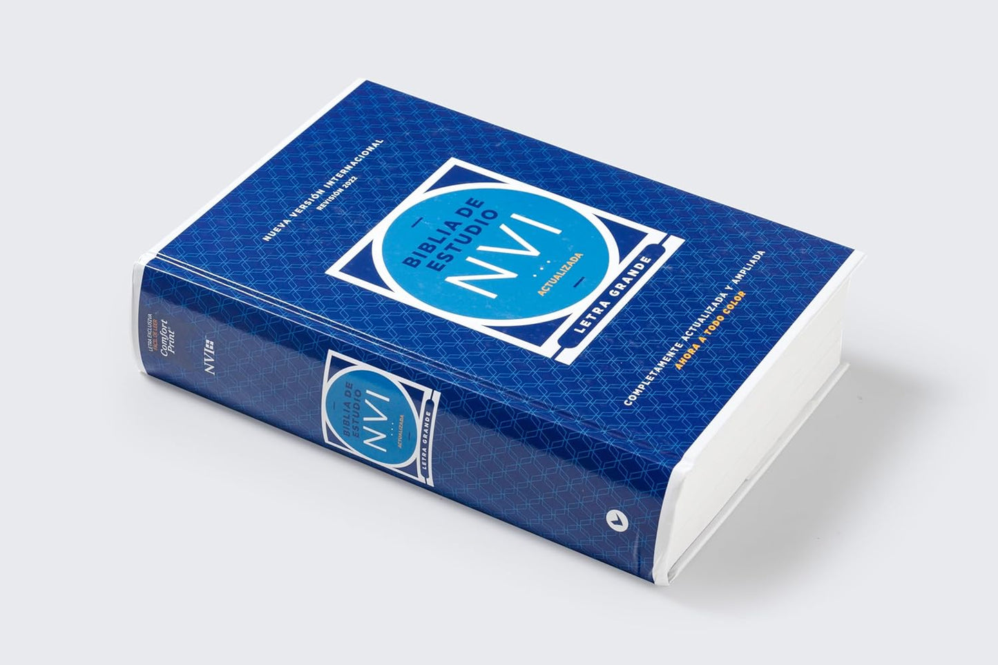 Biblia de Estudio NVI actualizada: Revisión 2022. Letra grande. Tapa Dura. Interior a color. Palabras de Jesús en Rojo. Comfort Print