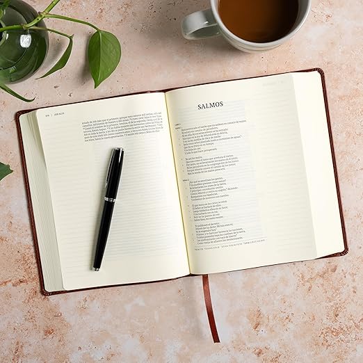 RVR 1960 Biblia de Apuntes| Tamaño personal| Cafe| Simil piel