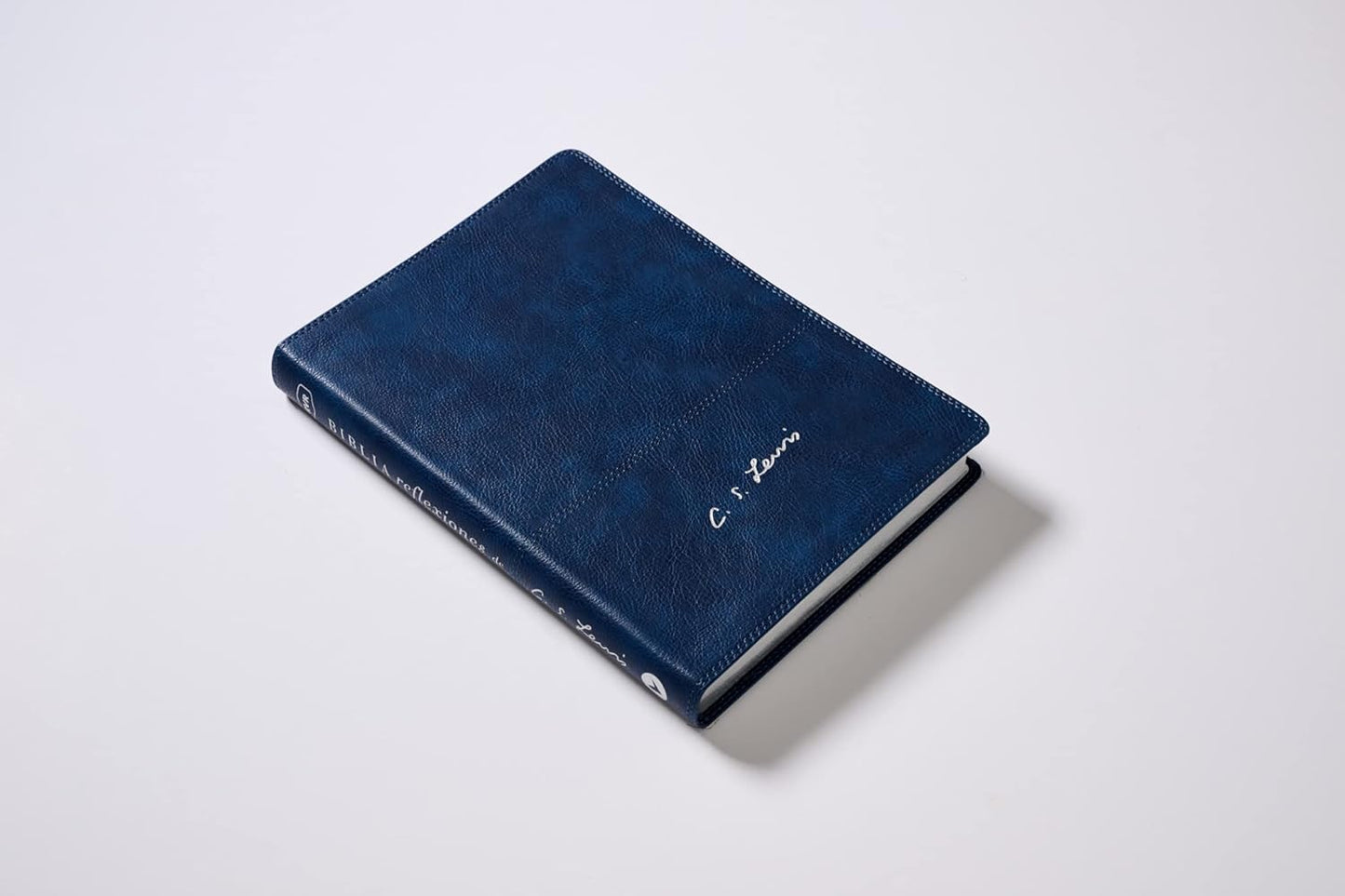 RVR Biblia Reflexiones de C. S. Lewis: Interior a dos colores. Leathersoft. Azul marino. Comfort Print