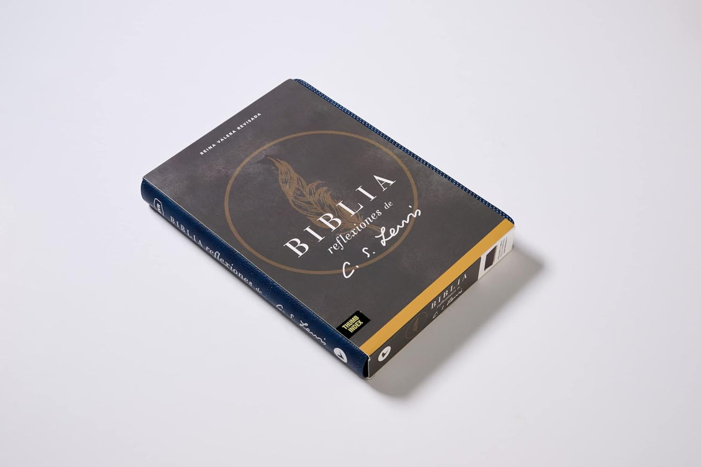 RVR Biblia Reflexiones de C. S. Lewis: Interior a dos colores. Leathersoft. Azul marino. Comfort Print