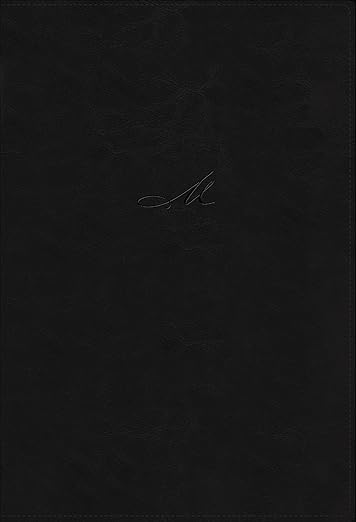 NBLA Biblia de Estudio MacArthur: Leathersoft| Negro| Interior a dos colores| Comfort Print