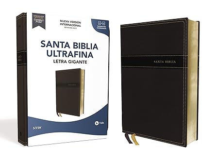 NVI, Santa Biblia/ Texto revisado 2022/ Ultrafina/ Letra Gigante/ Leathersoft/ Negro
