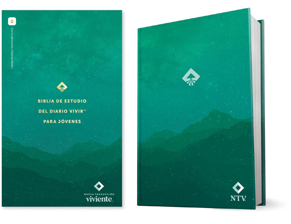 Biblia de estudio del Diario Vivir para Jóvenes NTV: con Filament | Tapa dura Verde