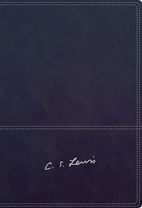 RVR Biblia Reflexiones de C. S. Lewis: Interior a dos colores. Leathersoft. Azul marino. Comfort Print