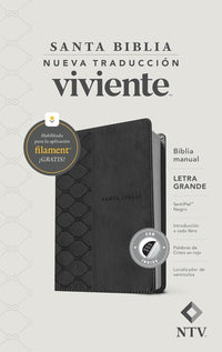 Biblia Manual NTV Letra Grande: con Filament | SentiPiel Negro | co Indice
