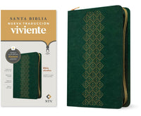Biblia Ultrafina NTV de zíper: con Filament | SentiPiel Verde esmeralda