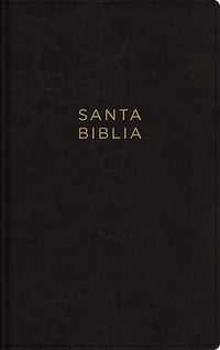 NBLA Santa Biblia Ultrafina Letra grande: Leathersoft Negro| Palabras de Jesús en rojo| con cierre (zipper)