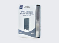 NBLA Santa Biblia Edicion Versificada| Tamaño bolsillo| Leathersoft| Gris