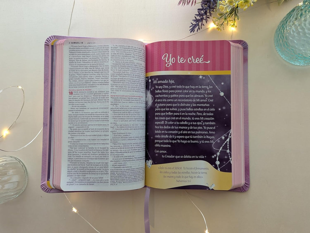 Biblia Mi Bella Princesa NTV: SentiPiel Violeta brillante