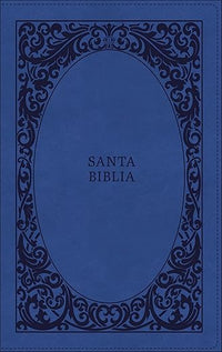 RVR60 Biblia Tierra Santa: Ultrafina Letra grande| Leathersoft Azul| con Cierre| Palabras de Jesús en Rojo| Comfort Print