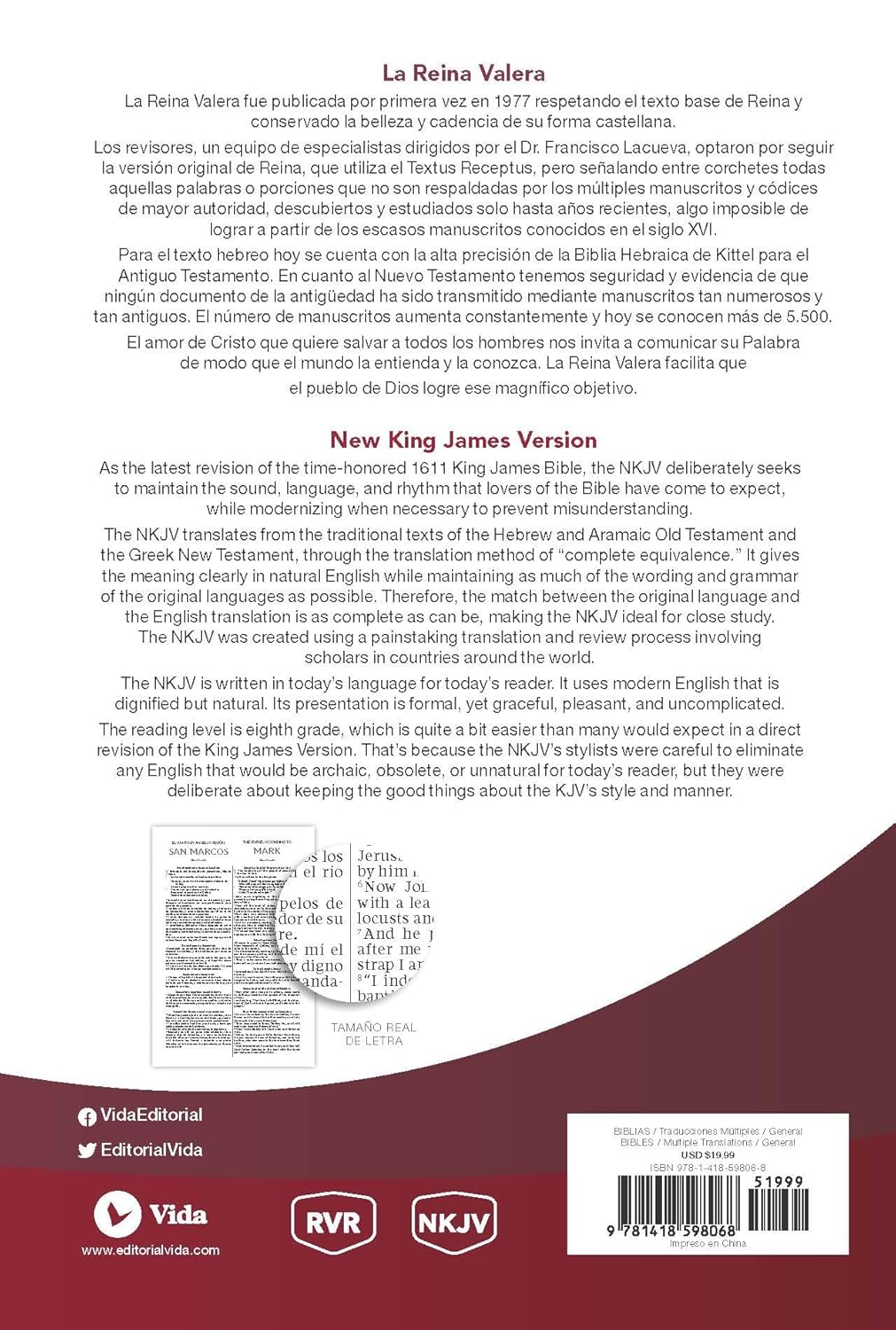 Biblia Bilingüe - RVR | NKJV - Bilingual Bible