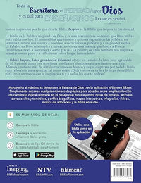 Biblia Inspira NTV Letra Grande con Filament: SentiPiel| Ramo azul