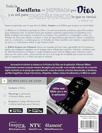 Biblia Inspira NTV con Filament: Tapa dura de SentiPiel| Lavanda