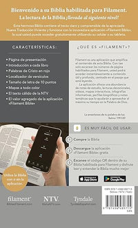 Biblia compacta NTV Letra Gigante de zíper con Filament: SentiPiel Azul| Letra Roja