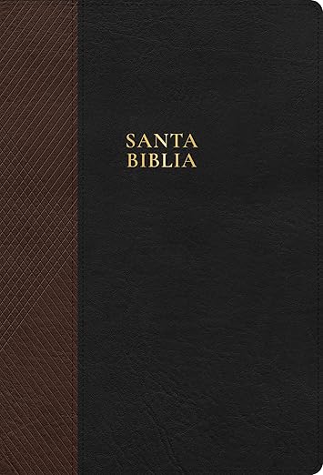 RVR 1960 Biblia Letra Supergigante| Negro con café| Símil piel