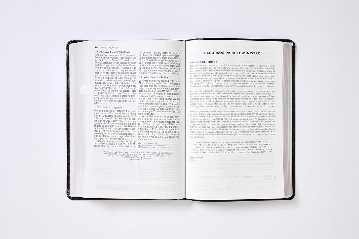NBLA Biblia del Ministro: Letra Gigante | Leathersoft Negra