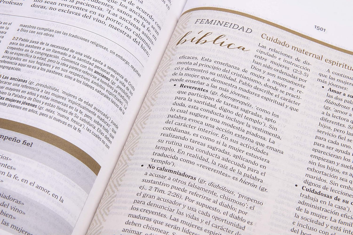 RV1960 Biblia de Estudio para Mujeres: Tela impresa| Azul floreado