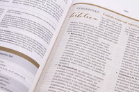 RV1960 Biblia de Estudio para Mujeres: Tela impresa| Azul floreado