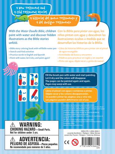 Water Doodle Bible / Biblia para pintar con agua (Bilingue)