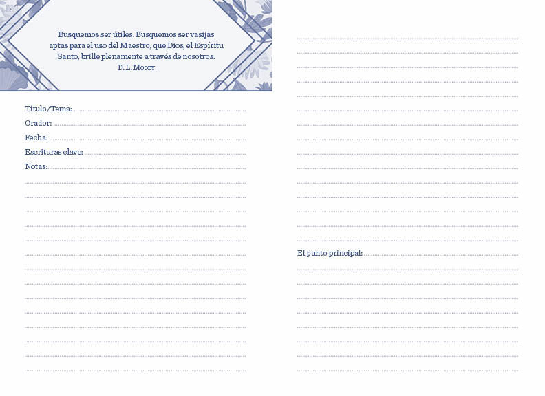 Diario de notas de sermones