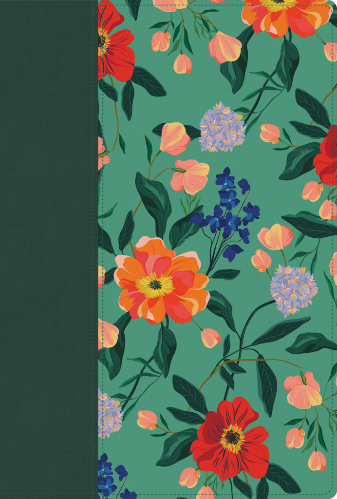 RVR 1960 Biblia Letra Grande Tamaño Manual: edición especial, verde floreado, símil piel