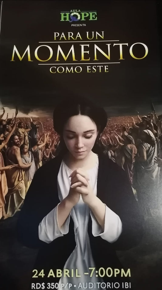 Boleta "Para un momento como este" -Pro Aula Hope