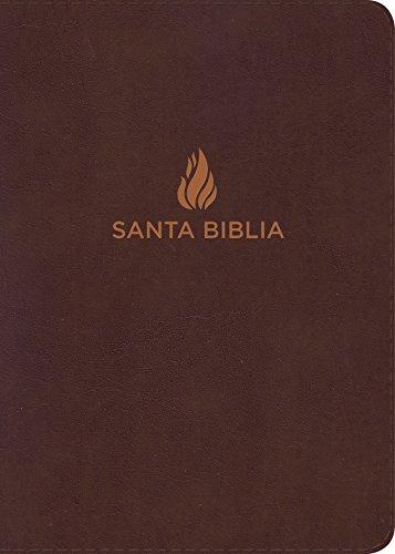 NVI Biblia Letra Gigante marron, piel fabricada con índice