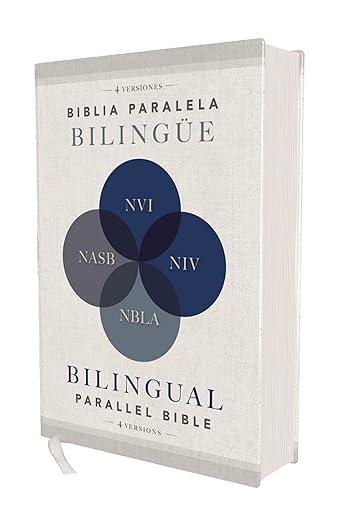 Biblia Paralela Bilingue NVI, NIV, NBLA, NASB, Tapa Dura